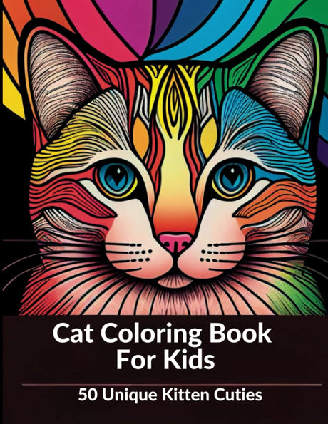 Cat Coloring Book for Kids Ages 8-12: 50 Unique Kitten Cuties A Fun and Easy Coloring Book for Kids WoodArtSupply