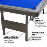 GoSports 6 ft Billiards Table - Portable Pool Table - Includes Full Set of Balls, 2 Cue Sticks, Chalk, and Felt Brush - BLUE GoSports
