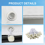 10' x 20' Canopy Replacement Cover for Carport, 220G Heavy Duty Replacement Top Cover for Car Garage, Waterproof & UV Protected Tarp with 48 Ball Bungees (Only Cover, Frame Not Included), White Buzleer