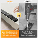 QUSEHA Pull Out Cabinet Organizer Fixed With Adhesive Nano Film, Heavy Duty Slide Out Pantry Shelves, Sliding Drawer Pantry Shelf for Kitchen, Living Room, Home,12.2" W x16.9 D x 2.75" H QUSEHA