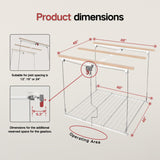 KOKORACKER Overhead Garage Storage Rack, Adjustable Heavy-duty 4x4 Ft Ceiling Storage Racks with Safety Lock, Ideal for Garage Storage Lifting Organization System, 250lbs Capacity, White KOKORACKER