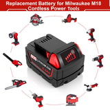 Cukect 2Packs Replacement for M18 Battery 6.0Ah Replace for All M18 Battery 48-11-1850 48-11-1840 48-11-1890 48-11-1815 M18 M18B Cordless Tools Lithium-Ion Battery Cukect