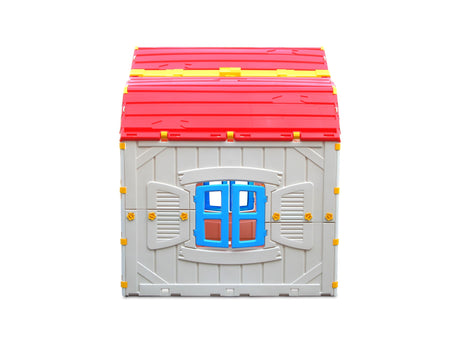 Costzon Playhouse, Cottage Playset w/Windows, Doors & Roof, Indoor Outdoor Playhouse for Kids Costzon