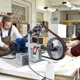 VEVOR 1500W 2HP Belt Sander Grinder, 2" x 82" Variable Speed Belt Grinder for Metalworking, 3-in-1 Belt Sander Polisher with 3 Grinding Moulds & Flat Platen Tool Rest for Knife Making VEVOR