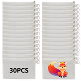 OKBA 30 pcs Sublimation Blanks Makeup Bags Bulk,canvas White Bag,polyester tote bags for sublimation DIY Craft OKBA