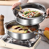 Steamer Pot for Cooking,Stainless Steel Steamer Pot,11 inch Steam Pots with Lid 2-tier for Cooking Veggies Fish Seafood Noodles, Pasta, Food JMTEEA