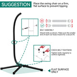 YITAHOME Egg Chair Swing Hanging Outdoor Wicker Hammock Chairs Indoor with Steel Stand UV Resistant Cushion 330lbs for Patio, Bedroom, Garden and Balcony - Beige YITAHOME