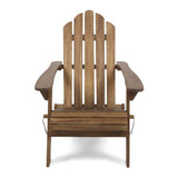 Christopher Knight Home Cara Outdoor Foldable Acacia Wood Adirondack Chair, Dark Brown Finish Christopher Knight Home