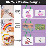 Segarty Sublimation Tote Bags Blank, 30 pack Large White Reusable Women Grocery Bag DIY Heat Transfer Canvas Bag Cosmetic Makeup Bags with Zipper bulk for Decorating Crafting Gift 12oz Segarty