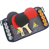 JOOLA Family Premium Table Tennis Bundle Set - 4 Regulation Ping Pong Paddles, 10 Training 40mm Ping Pong Balls, and Carrying Case - For Training and Recreational Play - Indoor and Outdoor Compatible JOOLA