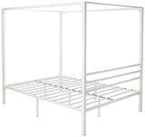 ZINUS Patricia White Metal Canopy Platform Bed Frame, Mattress Foundation with Steel Slat Support, No Box Spring Needed, Easy Assembly, Queen Zinus