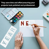 2 Pack - 2 Inch Letter Stencils Set, 72 Reusable Stencils for Painting On Wood, Metal, Walls, Fabric, Rocks with Interlocking, Perfect for Banners, Sign Making & DIY Art (2 inch) Vomulato