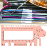 Needle Crochet View Sizer, Sweater Knitting Needle Crochet Hook Gauge Measuring Weaving Auxiliary Tool HEEPDD
