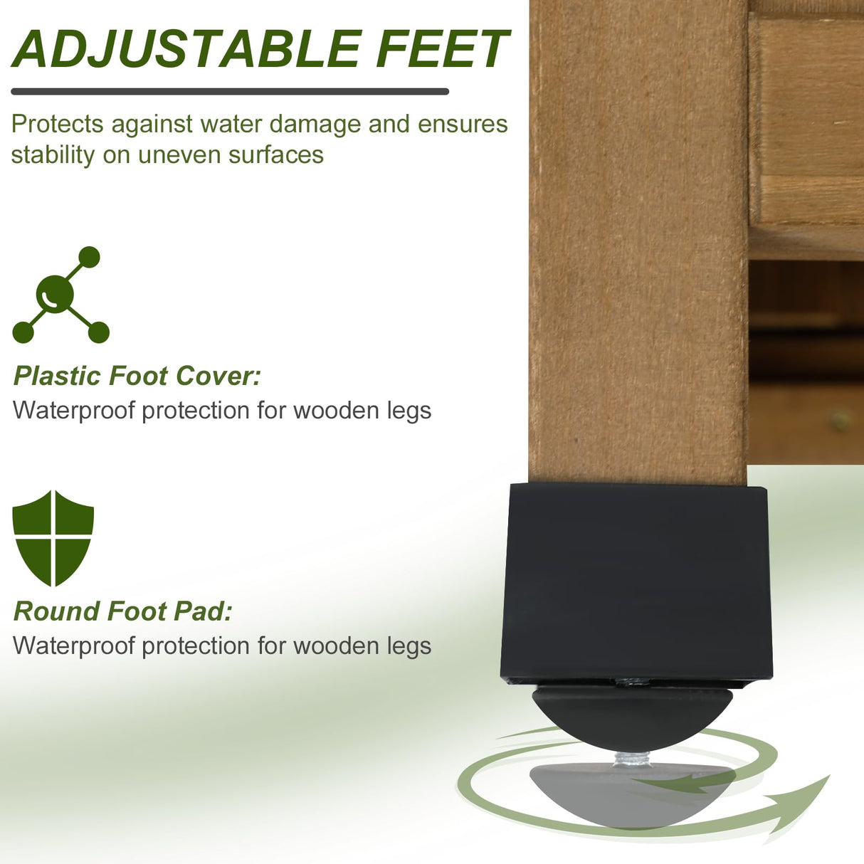 Ketive Outdoor Storage Cabinet, Wood & Metal Small Storage Shed with Weather-Resistant Asphalt Roof, Double Lockable Doors & Removable Shelves for Porch, Patio, Garden, Backyard, 32" x 13" x 40" ketive