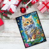 50-Page A5 Cat Diamond Art Painting Notebook for Adults - Holiday & Birthday Gift Journal FRANDEK