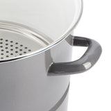 Kenmore Broadway 16-Quart Steamer Stock Pot - Graphite Grey Kenmore