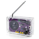 Radio with 2inch Speaker and Acrylic Case, DIY FM Radio Soldering Project, Electronic Soldering Practice Kit for High School STEM Education LEPANDA