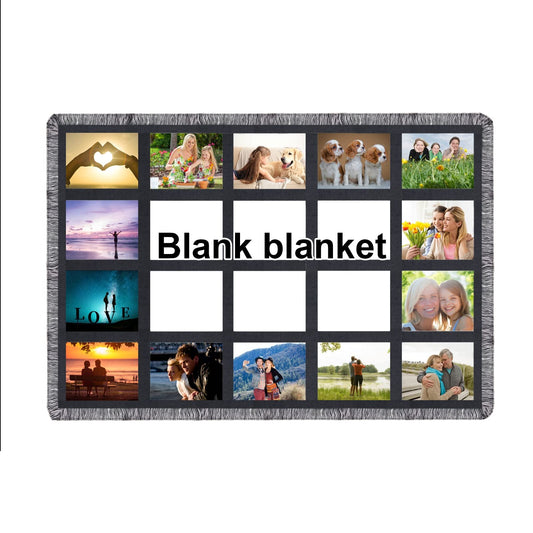 1 Pack Sublimation Blanket Blanks 40"X60" Throw Blankets for Heat Press, Baby Printed Blanket, DIY Custom Personalised Sublimation Photo with 20 Panel