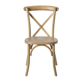 Merrick Lane Bardstown Bistro Style Wooden Dining Chair - Medium Natural White Grain - High X-Back Merrick Lane
