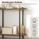 YATINEY Narrow Console Table, 2-Tier Small Entryway Table, 29.5" Thin Sofa Table with Storage, Behind Couch Table, Display Table, for Living Room, Hallway, Entryway, Rustic Brown and Black CT01BR YATINEY