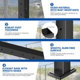 Gyykzz One-Stop Cable Railing Post Kit, 3 Pack Level Drilled Deck Post 36", Fixed Top Cable Railing System Including 3 Railing Post, 125ft Cable, 20 Terminal, 60 Cable Grommets (No Handrail) Gyykzz