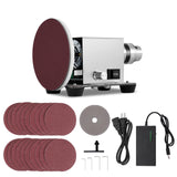 Electric Resin Polishing Machine 120W, Epoxy Resin Sanding and Polishing Kit, Stepless Speed Control, with 20 PCS Sandpapers for Wood, Stone, Plastic, Jewelry Sanding MXBAOHENG