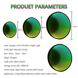 3D Mirror Tunnel Light, Infinity Mirror Tunnel Lamp, Infinity Square Mirror, Sensory Mirror Tunnel Night Light, LED Infinity Mirror Tunnel Lamp, Infinity Lamp Tunnel Mirrors Wall,Circle-30cm Generic