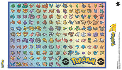 Buffalo Games - Pokemon- Retro Pixel Pokemon Chart - 2000 Piece Jigsaw Puzzle for Adults -Challenging Puzzle Perfect for Game Nights - Finished Size is 38.50 x 26.50