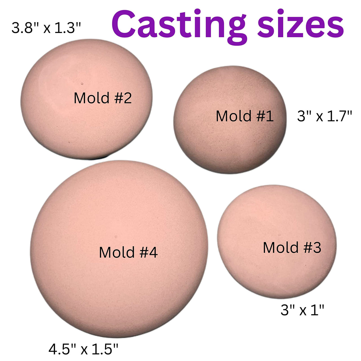 Rock Molds for Painting - 8 pc Round Art Stone Mold Set with Dome Templates - Happy Dotting Company - for DIY Crafts, Dotting Stencil, Mandala Art Happy Dotting Company