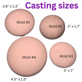 Rock Molds for Painting - 8 pc Round Art Stone Mold Set with Dome Templates - Happy Dotting Company - for DIY Crafts, Dotting Stencil, Mandala Art Happy Dotting Company