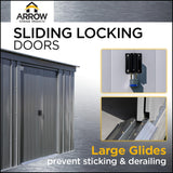 Arrow Classic Metal Shed, 12 x 14, Charcoal Arrow