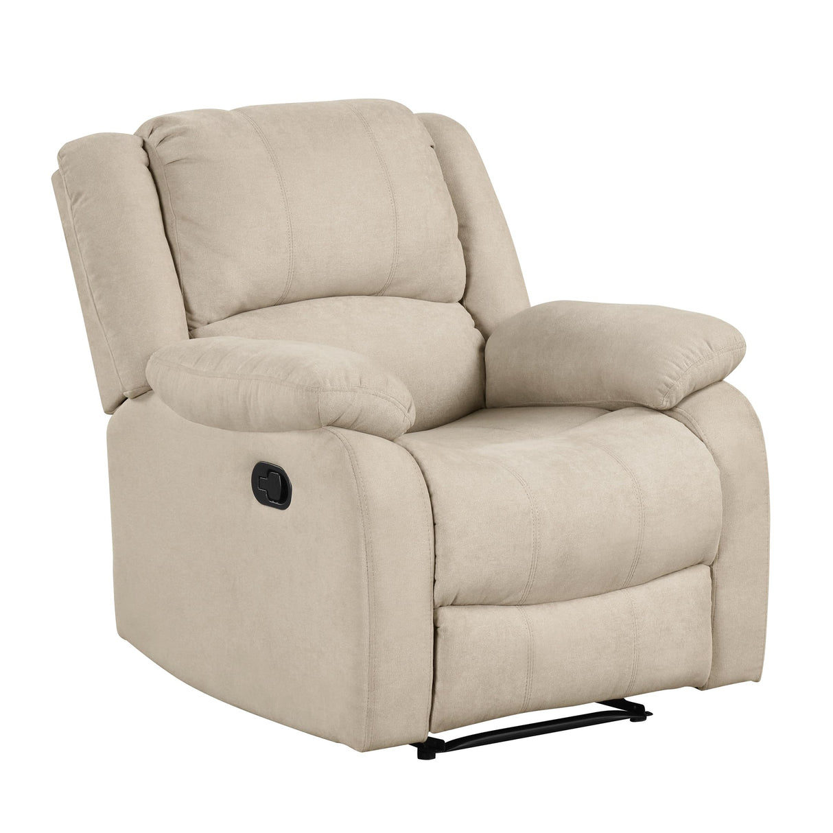 Lexicon Manual Recliner Sofa Chair, Home Theater Seating, Wall Hugger Manual Reclining Nursery Chair for Bedroom/Living Room/Office/Apartment, Oatmeal Textured Fabric Lexicon
