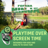 Fofana Ninja Slider Slackline Pulley - Turn Slacklines Into Ziplines with The Most Fun New Accessory for Your Ninja Warrior Obstacle Course for Kids - Patented Design Fofana