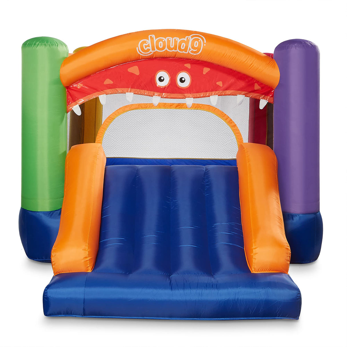 Cloud 9 Inflatable Bounce House and Blower, Monster Theme Bouncer for Kids with Slide, Includes Stakes and Repair Patches Cloud 9