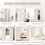 Vatge Closet Curtains, Accordion Style Door Curtains for Doorways, Pleated Folding Doors Curtain for Closet and Room Divider, 1 Panel, W39 x L78, Beige Vatge
