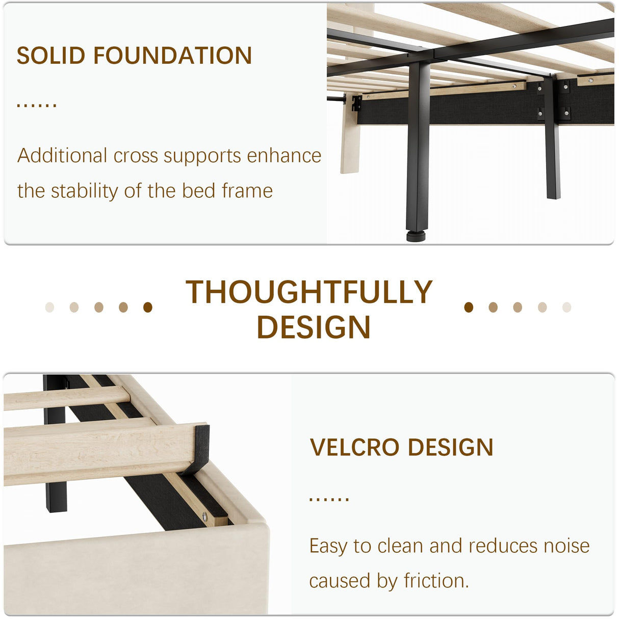 VECELO Twin Size Bed Frame, Upholstered Platform with Adjustable Diamond Tufted Headboard, Wood Slat Support, No Box Spring Needed, Pala Beige VECELO