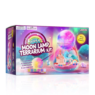 Unicorn Terrarium Gifts for Kids - Light Up Terrarium Crafts Kit with DIY Moon Lamp - Unicorn Toys for Girls - Arts and Crafts Birthday Gift for Girls Ages 4 5 6 7 8-12 Year Old