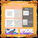 cviokrdu Halloween Paint by Numbers Kit for Adults - Castles Adult Paint by Number Kits Without Frame, DIY Halloween Oil Painting for Gift Home Wall Decor (16x20inch) cviokrdu