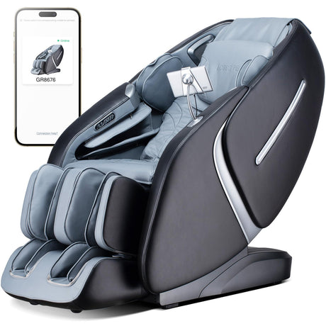 BOSSCARE 2025 4D Massage Chair Full Body Zero Gravity Shiatsu Messager Chair-SL Track AI APP Body Scanning Heating Back Foot Recliner-Massaging Chairs for Office Home BOSSCARE