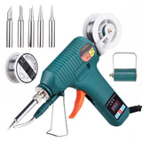 Soldering Gun Kit - Soldering Iron Kit with Adjustable Temp 180-520°C, ON/OFF Button, 80W LED Digital Internal Heat Soldering Gun, Auto Send Tin Soldering Kit for Electronics Welding Repair DIY VISLONE