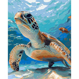 Natuyalo Paint by Numbers Kit for Adult - Adult Paint by Numbers Sea Turtle, Frameless Beginner Paint by Number Perfect Hobby for Relaxation 16x20 Inch Natuyalo