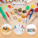 CousDUoBe Sewing Thimble Kit,thimbles for Hand Sewing，Needle threaders，Seam Rippers for Sewing，Measuring Tape and Thread Snips, Hand Embroidery Craft（Complete Sewing Kit） CousDUoBe