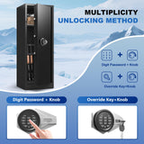 10-14 Gun Cabinet, Large Gun Safe for Rifles and Pistols, Gun Cabinet with Adjustable Shelves and Locking Built-in Cabinet,Shotgun Safe,Long Gun Safe with Dual Alarm & Mute Mode SHICHI