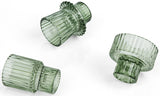 Vixdonos Taper Glass Candlestick Holders Tealight Candle Holders for Table Centerpieces, Wedding Decor and Dinner Party (3 Pcs, Green) Vixdonos