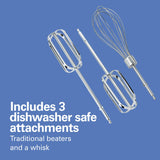 Hamilton Beach Power Deluxe 6-Speed Electric Hand Mixer with Snap-On Storage Case, QuickBurst, Beaters, Whisk, Powerful 250 Watt Motor, Bowl Rest, Black (62692) Hamilton Beach