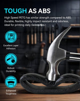 SUNLU High Speed Matte PETG 3D Filament 1.75mm, 30mm/s - 600mm/s Print Range, High Flow Speedy 3D Printer Filament, Fit Most FDM Printers, Dimensional Accuracy +/- 0.02mm, 1kg Spool, (Matte Black) SUNLU