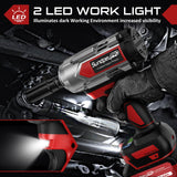 SundpeyPRO Cordless Impact Wrench 960Ft-lbs - 1300N·m High Torque Impact Wrench - 21V 2600RPM Brushless Power Impact Gun with 2 × 4.0Ah Battery 6 Sockets & Charger & Carry Case for Car Tire Truck DIY SundpeyPRO