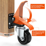 Ronlap Workbench Casters Wheels Kit 920 Lbs Capacity, Retractable Casters Set of 4 Heavy Duty Side Mount Casters 3" Lifting Casters Work Table Tool Bench Stepdown Castors Wheels 4 Pack Ronlap