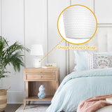 Sucolite Small Table Lamps Set of 2, Bedside Nightstand Lamps for Bedroom Kid’s Room, Cute Desk Lamps with Studded Texture Base for Reading Nursery Living Room Office, White Sucolite