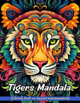 Tigers Mandala: Christmas Coloring Books with Tigers Mandala for Stress Relief and Relaxation (Coloring Pages for Kids & Adults) Majosta